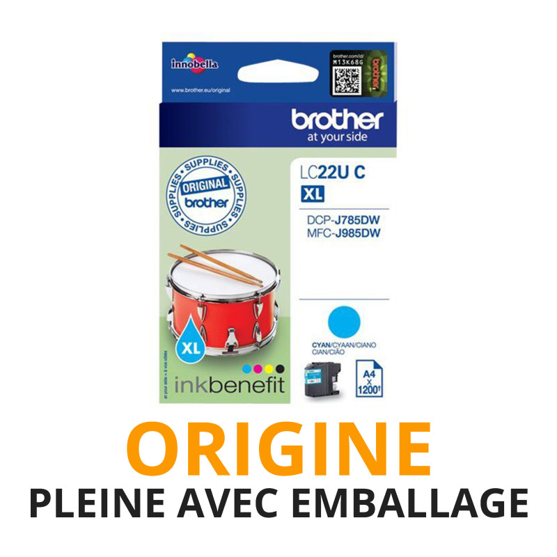 Cash Cartouche rachète vos cartouches BROTHER LC22U Cyan - Origine PLEINE AVEC EMBALLAGE aux meilleurs prix !