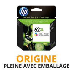 Cash Cartouche rachète vos cartouches HP 62 XL Couleurs - Origine PLEINE AVEC EMBALLAGE aux meilleurs prix !