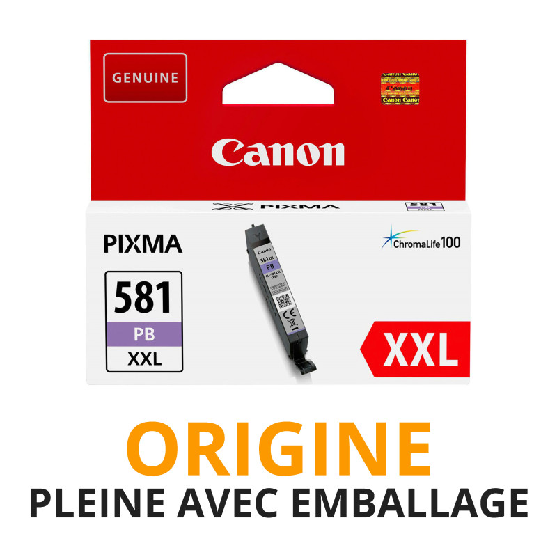 Cash Cartouche rachète vos cartouches CANON 581 XXL Bleu Photo - Origine PLEINE AVEC EMBALLAGE aux meilleurs prix !
