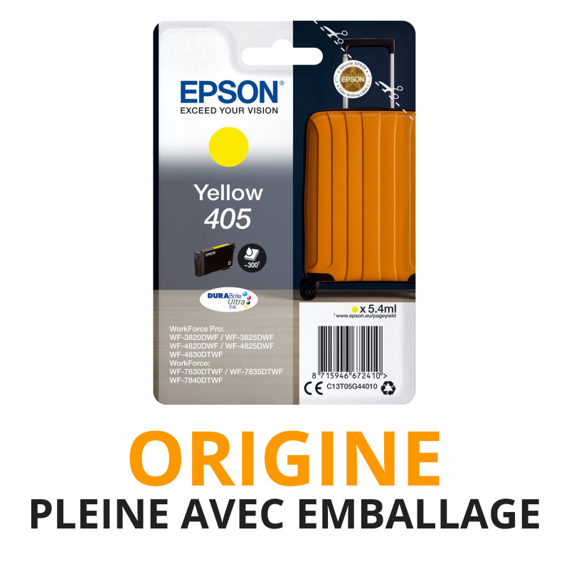 Cash Cartouche rachète vos cartouches EPSON 405 Jaune - Origine PLEINE AVEC EMBALLAGE aux meilleurs prix !